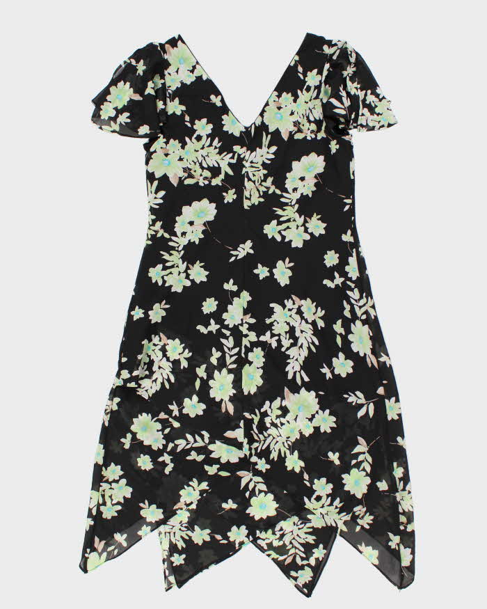 90s Clockwise Floral Dress - M