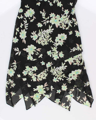 90s Clockwise Floral Dress - M