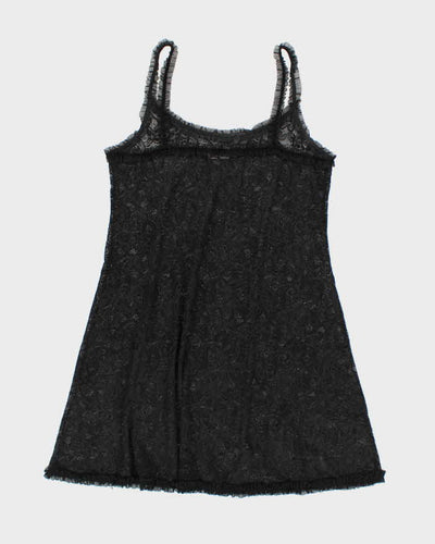Vintage 90s Black Lace Dress - M