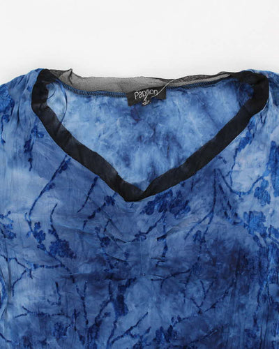 Y2k 00s Papillion Blue Dress - S