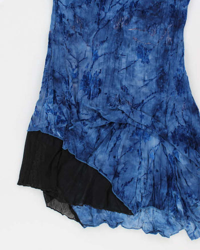 Y2k 00s Papillion Blue Dress - S
