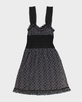 Betsy Johnson Black Floral Dress - S