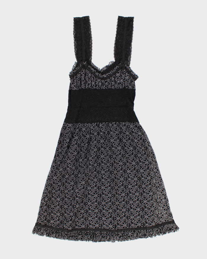 Betsy Johnson Black Floral Dress - S