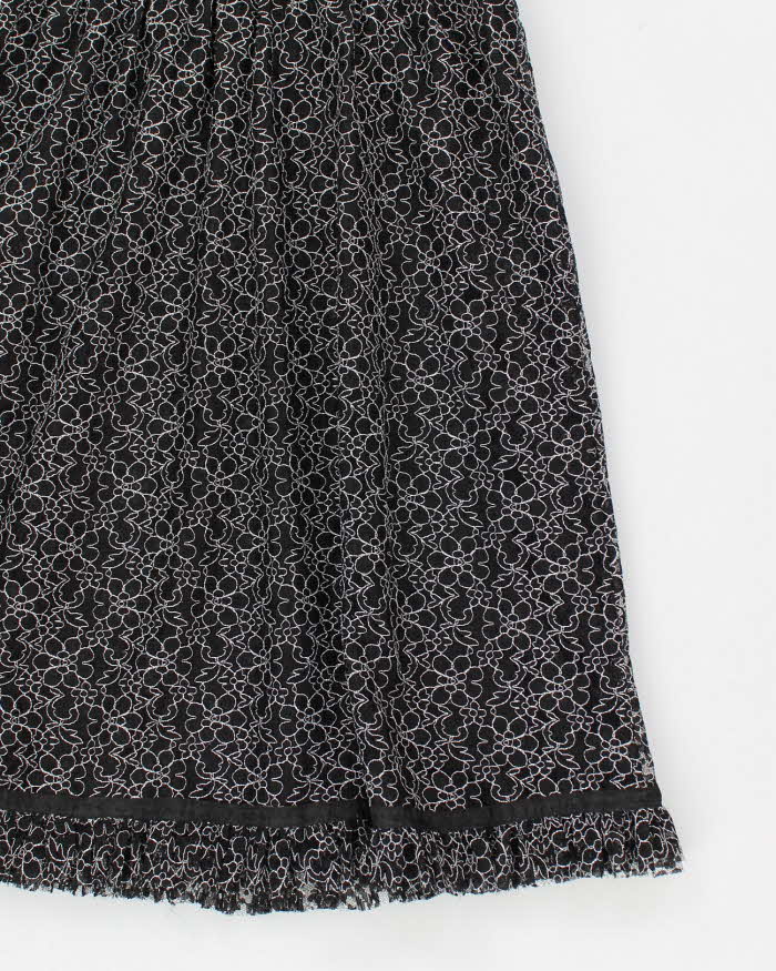 Betsy Johnson Black Floral Dress - S