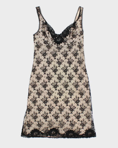 Vintage 90s Lace Mini Dress - S