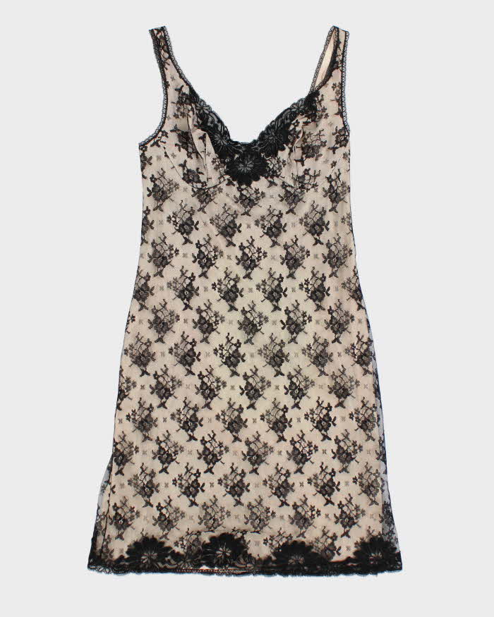 Vintage 90s Lace Mini Dress - S