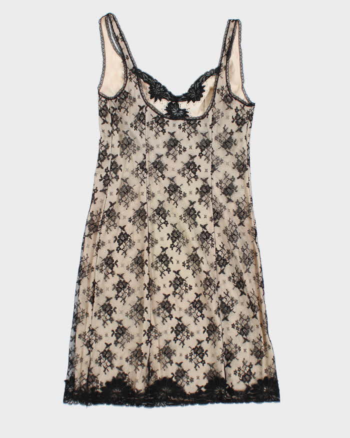 Vintage 90s Lace Mini Dress - S