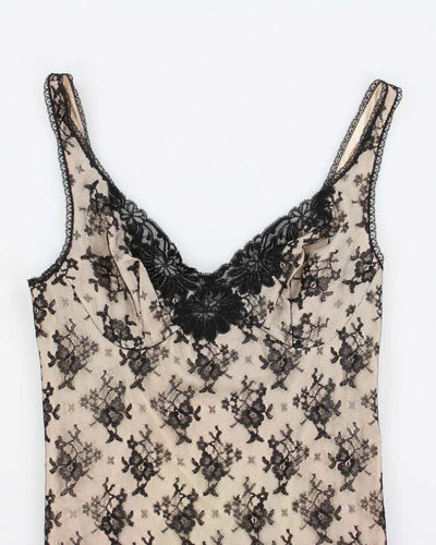 Vintage 90s Lace Mini Dress - S
