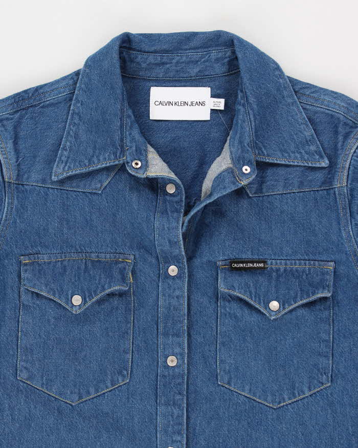 Calvin Klein Denim Long Sleeve Dress - XL