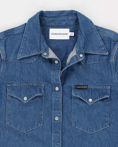 Calvin Klein Denim Long Sleeve Dress - XL