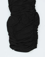Womens Guess Y2K Black Ruched Strappy Slinky Party Dress - S