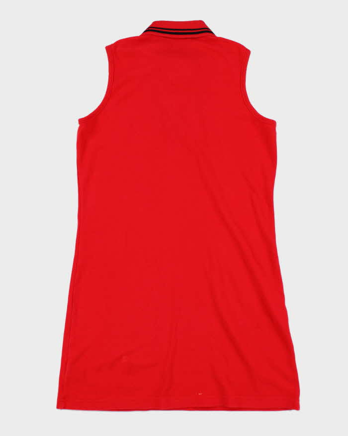Vintage Nautica Red Zip Polo Dress - S