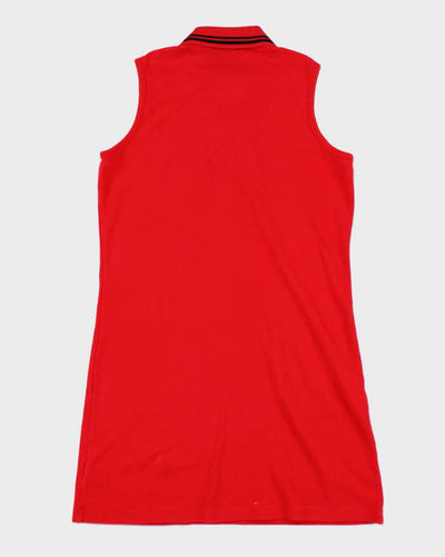 Vintage Nautica Red Zip Polo Dress - S