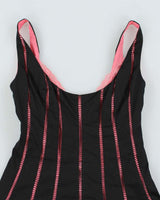 Vintage Y2k 00s Bebe Black &amp; Pink Dress - XXS