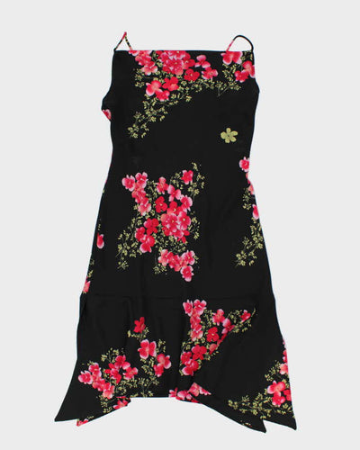 Vintage 90s Fairweather Floral Cowl Neck Dress - S
