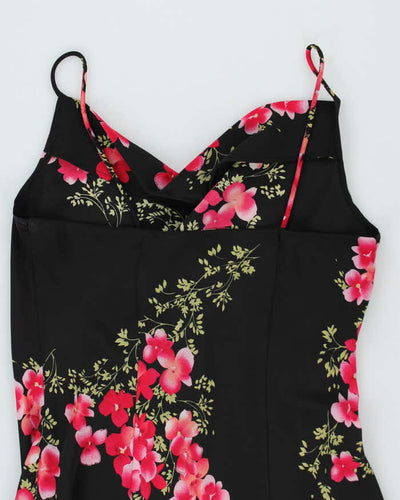 Vintage 90s Fairweather Floral Cowl Neck Dress - S
