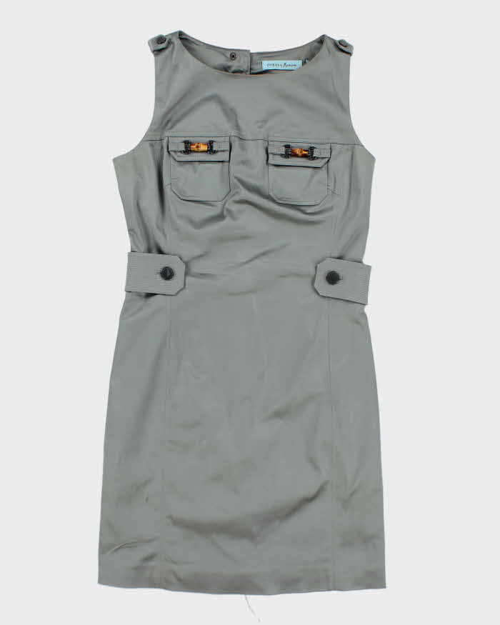 Vintage Guess Grey Satin Dress - S