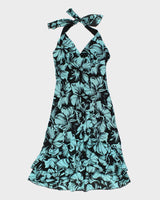 Y2k 00s Floral Halter Dress - S