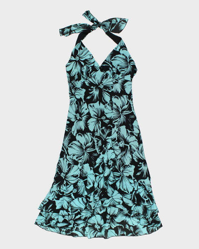 Y2k 00s Floral Halter Dress - S