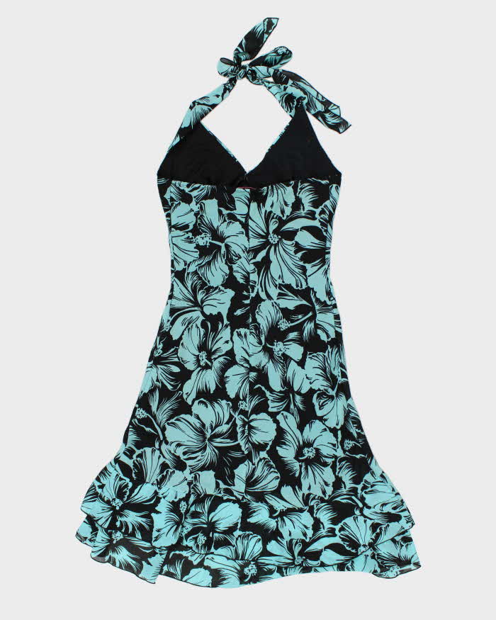 Y2k 00s Floral Halter Dress - S