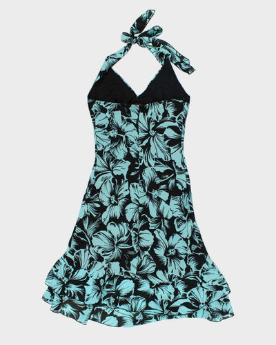 Y2k 00s Floral Halter Dress - S