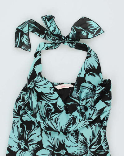 Y2k 00s Floral Halter Dress - S