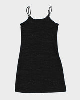 Y2k 00s Simon Chang Black Sparkly Dress - M