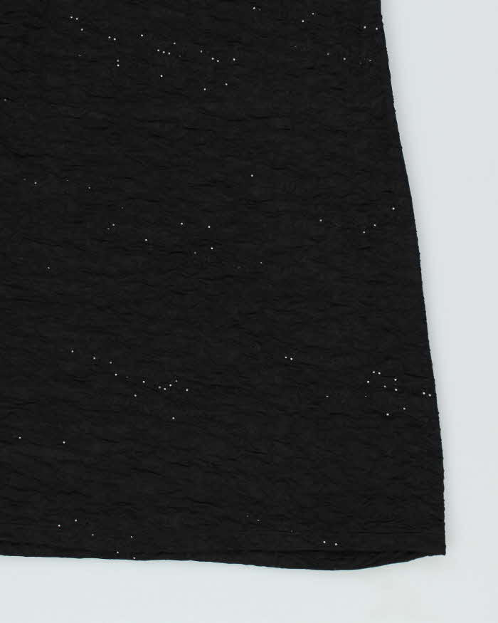 Y2k 00s Simon Chang Black Sparkly Dress - M