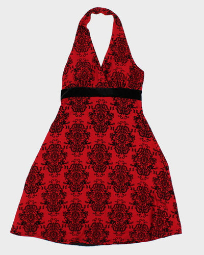 Vintage Y2k 00s Jessica Red Halter Dress - M