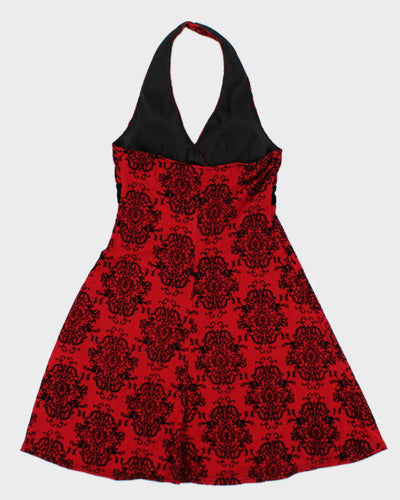Vintage Y2k 00s Jessica Red Halter Dress - M