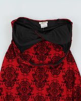 Vintage Y2k 00s Jessica Red Halter Dress - M
