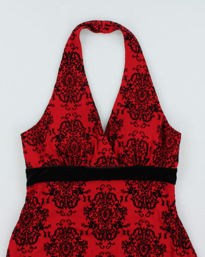 Vintage Y2k 00s Jessica Red Halter Dress - M