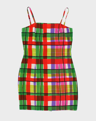 Vintage 90s Girazore Check Dress - M