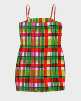 Vintage 90s Girazore Check Dress - M