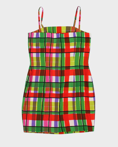 Vintage 90s Girazore Check Dress - M