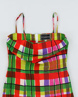Vintage 90s Girazore Check Dress - M