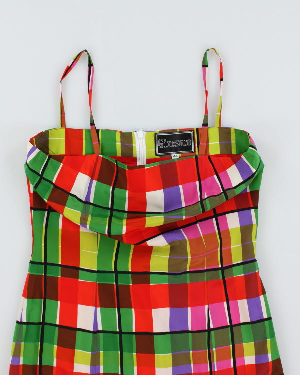 Vintage 90s Girazore Check Dress - M