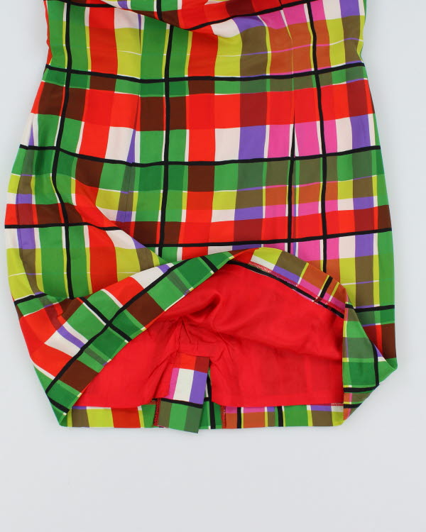 Vintage 90s Girazore Check Dress - M
