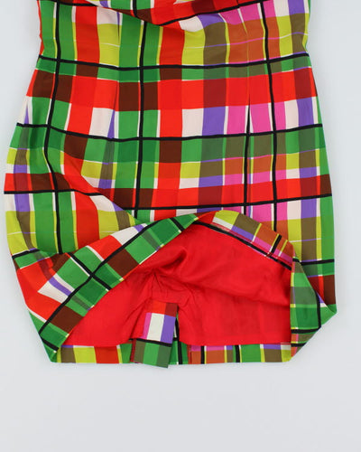 Vintage 90s Girazore Check Dress - M