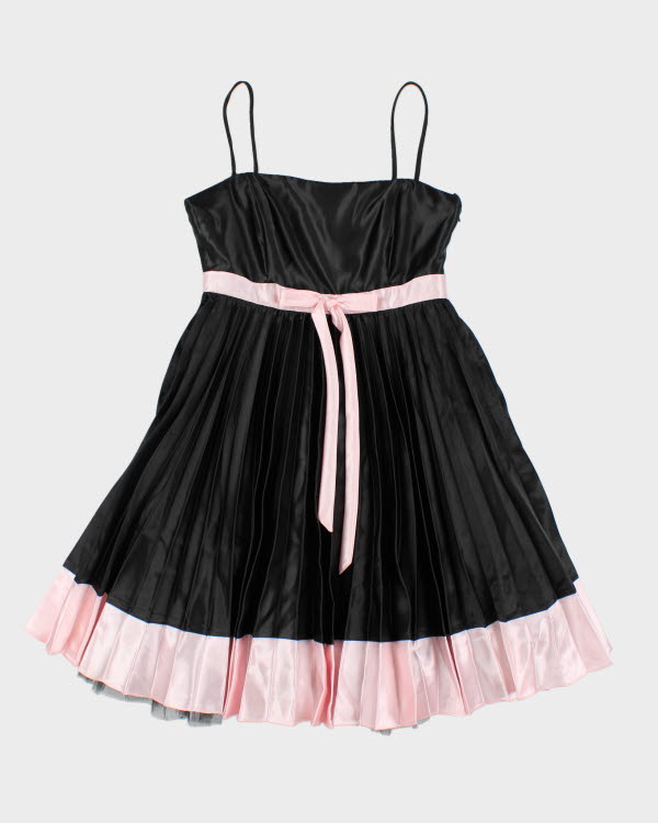 Vintage Y2k 00 Jessica McClintock Satin Pleated Dress - S