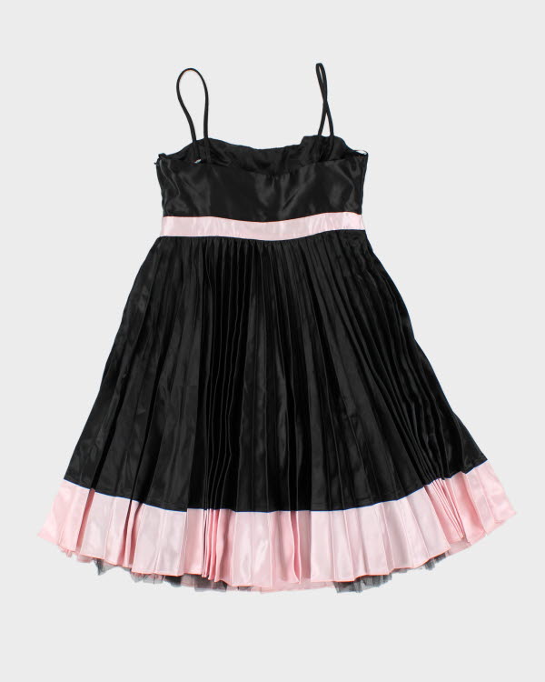 Vintage Y2k 00 Jessica McClintock Satin Pleated Dress - S