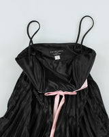 Vintage Y2k 00 Jessica McClintock Satin Pleated Dress - S