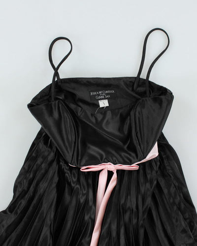 Vintage Y2k 00 Jessica McClintock Satin Pleated Dress - S