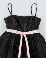 Vintage Y2k 00 Jessica McClintock Satin Pleated Dress - S