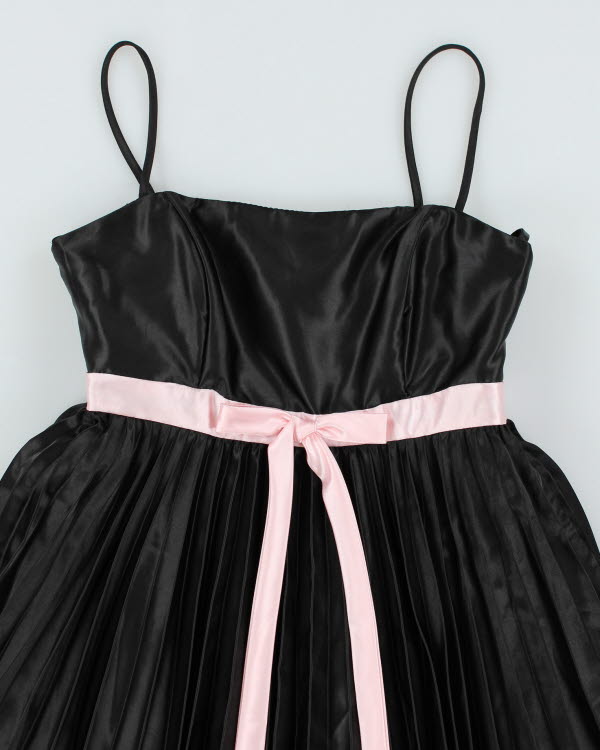 Vintage Y2k 00 Jessica McClintock Satin Pleated Dress - S