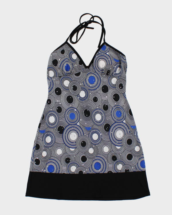 Vintage Y2k 00s Mystic Swirl Halter Dress - S