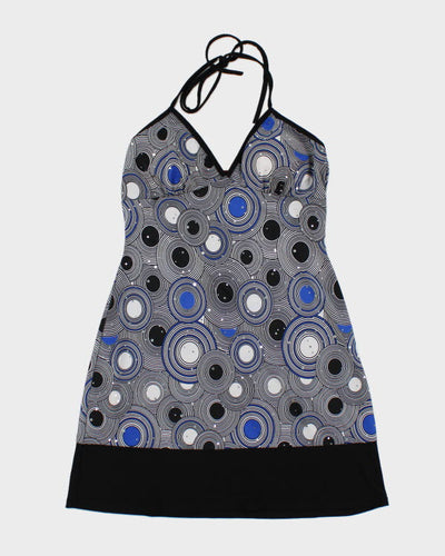 Vintage Y2k 00s Mystic Swirl Halter Dress - S