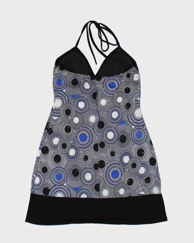Vintage Y2k 00s Mystic Swirl Halter Dress - S