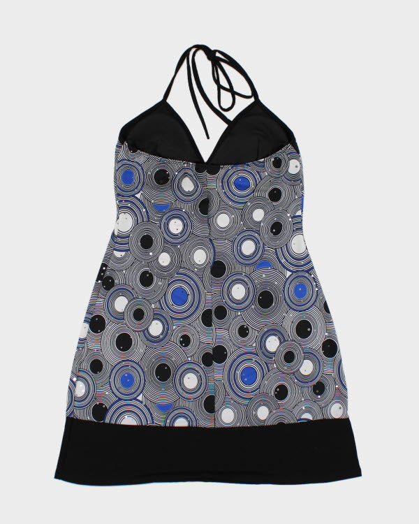 Vintage Y2k 00s Mystic Swirl Halter Dress - S