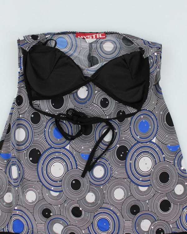 Vintage Y2k 00s Mystic Swirl Halter Dress - S